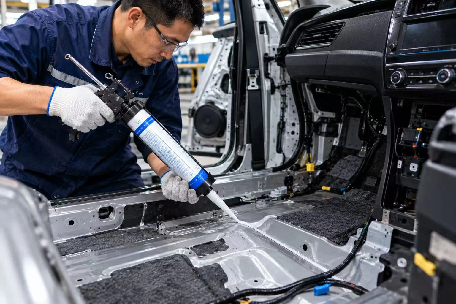 Vehicle interior bonding application