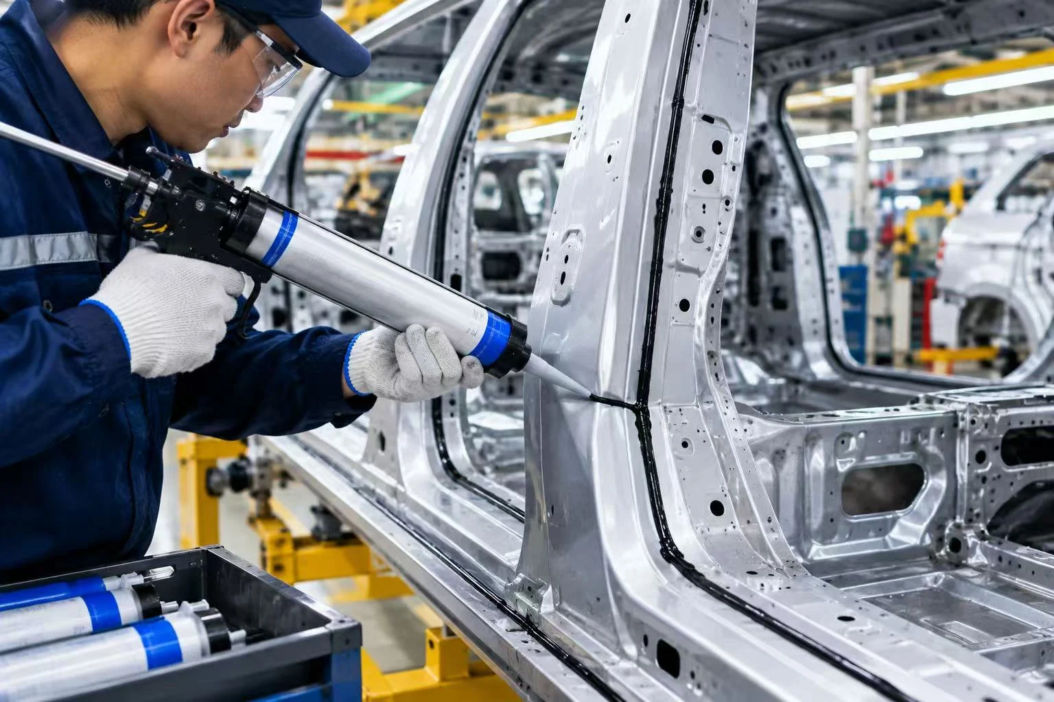 Body joint sealing during assembly sealing application